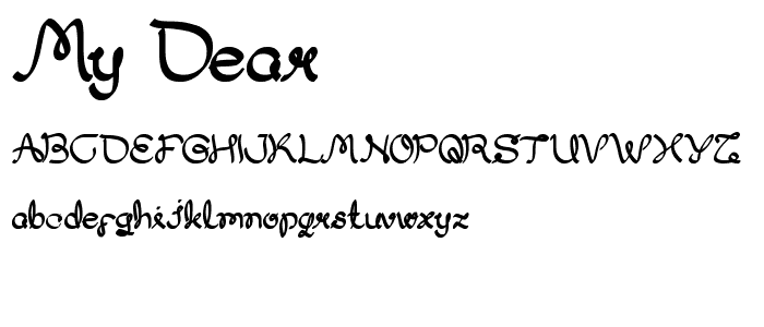 My Dear font